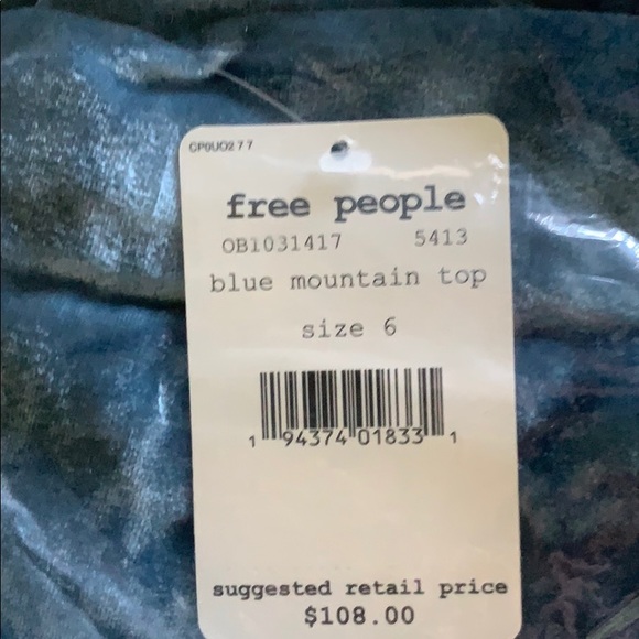 FREE PEOPLE VELVET MY LACEY SKIRT 2,4,6,8 BLUE - Picture 10 of 14